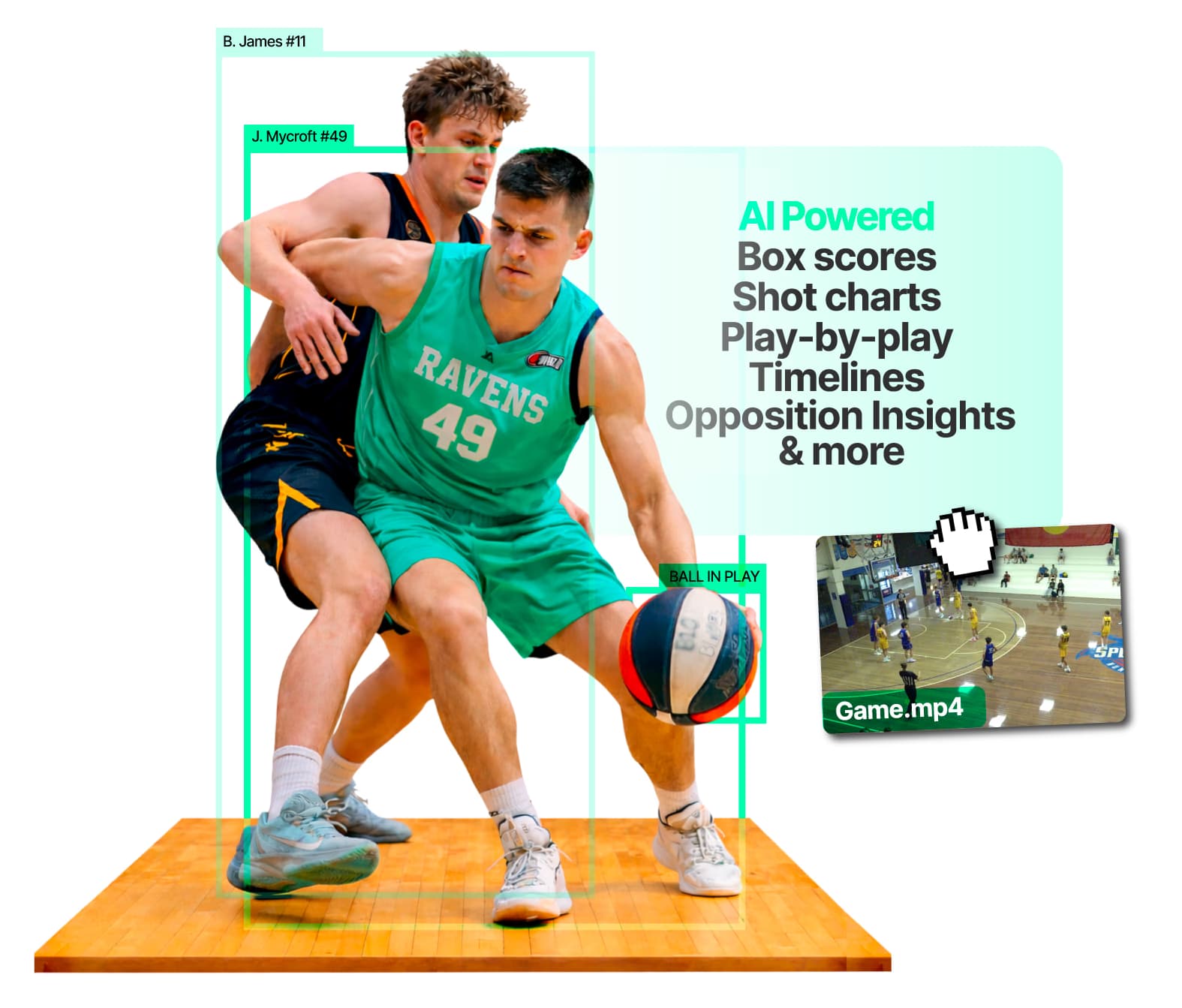 Superstat computer vision detecting and tracking basketball players in real time